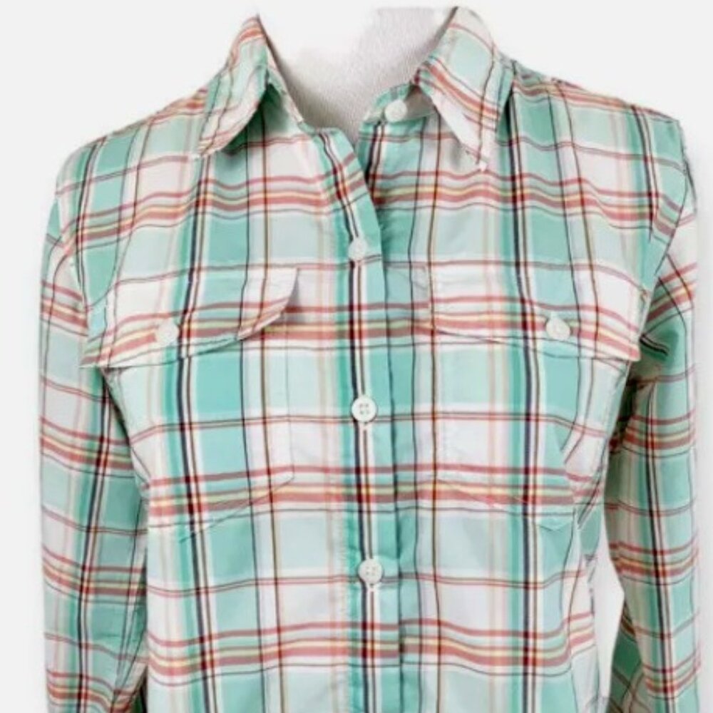 Patagonia Long Sleeved Overcast Shirt - Plaid UVB Protective Women’s Size S